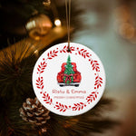 将图片加载到图库查看器，2025クリスマス限定！オーダーメイド クリスマスオーナメント｜名前入り・選べるデザイン・陶器製｜レッドリース
