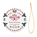 将图片加载到图库查看器，2025クリスマス限定！オーダーメイド クリスマスオーナメント｜名前入り・陶器製｜SNOWMAN 雪だるま
