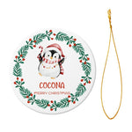 将图片加载到图库查看器，2025クリスマス限定！オーダーメイド クリスマスオーナメント｜名前入り・選べるデザイン・陶器製｜グリーンリース 3
