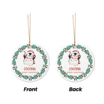 将图片加载到图库查看器，2025クリスマス限定！オーダーメイド クリスマスオーナメント｜名前入り・選べるデザイン・陶器製｜グリーンリース 3
