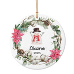 将图片加载到图库查看器，2025クリスマス限定！オーダーメイド クリスマスオーナメント｜名前入り・選べるデザイン・陶器製｜グリーンリース 4
