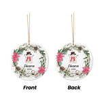 将图片加载到图库查看器，2025クリスマス限定！オーダーメイド クリスマスオーナメント｜名前入り・選べるデザイン・陶器製｜グリーンリース 4
