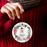 将图片加载到图库查看器，2025クリスマス限定！オーダーメイド クリスマスオーナメント｜名前入り・選べるデザイン・陶器製｜グリーンリース 4
