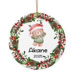 将图片加载到图库查看器，2025クリスマス限定！オーダーメイド クリスマスオーナメント｜名前入り・選べるデザイン・陶器製｜グリーンリース 5
