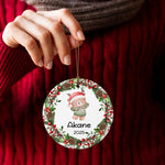 将图片加载到图库查看器，2025クリスマス限定！オーダーメイド クリスマスオーナメント｜名前入り・選べるデザイン・陶器製｜グリーンリース 5
