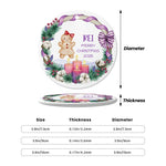 将图片加载到图库查看器，2025クリスマス限定！オーダーメイド クリスマスオーナメント｜名前入り・選べるデザイン・陶器製｜パープルリース
