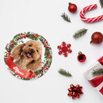 将图片加载到图库查看器，2025クリスマス限定！オーダーメイド うちの子グッズ  ペット写真 クリスマスオーナメント｜名前入り・陶器製・愛犬猫
