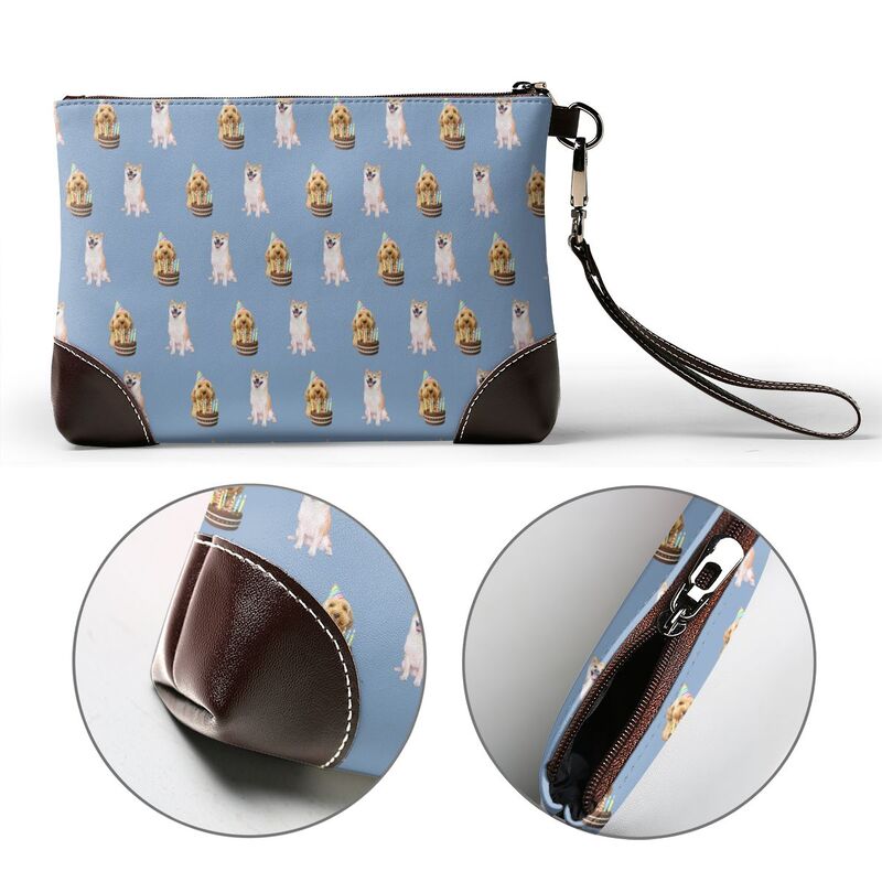 ペット写真でつくるオリジナル  レザークラッチバッグ