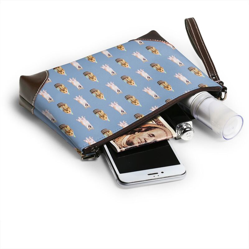 ペット写真でつくるオリジナル  レザークラッチバッグ