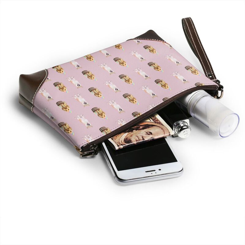 ペット写真でつくるオリジナル  レザークラッチバッグ