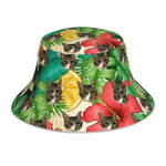 将图片加载到图库查看器，ペット写真でつくるオリジナルリバーシブル 反射素材 バケットハット  - 18下地色 ハワイアンスタイル
