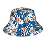 将图片加载到图库查看器，ペット写真でつくるオリジナルリバーシブル 反射素材 バケットハット  - 18下地色 ハワイアンスタイル
