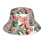 将图片加载到图库查看器，ペット写真でつくるオリジナルリバーシブル 反射素材 バケットハット  - 18下地色 ハワイアンスタイル
