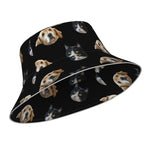 将图片加载到图库查看器，ペット写真でつくるオリジナルリバーシブル 反射素材 バケットハット  - 50下地色
