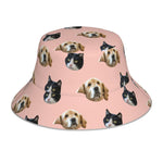将图片加载到图库查看器，ペット写真でつくるオリジナルリバーシブル 反射素材 バケットハット  - 50下地色
