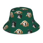 将图片加载到图库查看器，ペット写真でつくるオリジナルリバーシブル 反射素材 バケットハット  - 50下地色
