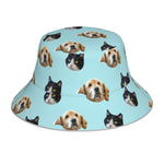 将图片加载到图库查看器，ペット写真でつくるオリジナルリバーシブル 反射素材 バケットハット  - 50下地色
