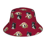 将图片加载到图库查看器，ペット写真でつくるオリジナルリバーシブル 反射素材 バケットハット  - 50下地色
