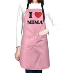 画像をギャラリービューアに読み込む, 【I LOVE ○○】名前入りエプロン（全8色） ポケット付き 70×84cm 男女兼用
