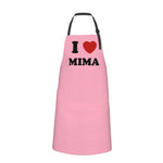 画像をギャラリービューアに読み込む, 【I LOVE ○○】名前入りエプロン（全8色） ポケット付き 70×84cm 男女兼用
