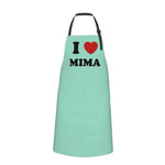 画像をギャラリービューアに読み込む, 【I LOVE ○○】名前入りエプロン（全8色） ポケット付き 70×84cm 男女兼用
