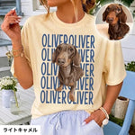 画像をギャラリービューアに読み込む, 【名入れ】うちの子水彩イラストTシャツ｜ペット写真で作るオリジナルTシャツ
