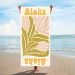 画像をギャラリービューアに読み込む, オリジナル名前入り速乾ビーチタオル· 洗顔タオル ♪ オーダーメイド - 花柄
