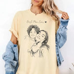 将图片加载到图库查看器，【写真から作る】オーダーメイド線画Tシャツ｜名入れ・文字入れ対応｜オリジナルイラスト・親子＆家族ギフト
