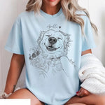 将图片加载到图库查看器，【写真から作る】オーダーメイド線画Tシャツ｜名入れ・文字入れ対応｜オリジナルイラスト・親子＆家族ギフト
