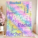 将图片加载到图库查看器，【虹】名前入りブランケット 膝掛け　ひざ掛け  誕生日ギフト 出産祝い
