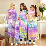 将图片加载到图库查看器，【虹】名前入りブランケット 膝掛け　ひざ掛け  誕生日ギフト 出産祝い
