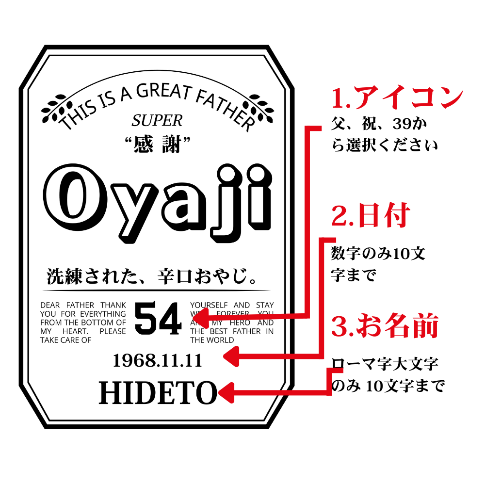 【名入れ】 男性 誕生日 おもしろ 実用的 ギフト 《 Oyaji ステンレマグボトル》
