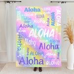 将图片加载到图库查看器，【虹】名前入りブランケット 膝掛け　ひざ掛け  誕生日ギフト 出産祝い
