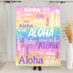 将图片加载到图库查看器，【虹】名前入りブランケット 膝掛け　ひざ掛け  誕生日ギフト 出産祝い
