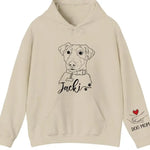 画像をギャラリービューアに読み込む, 愛犬・愛猫の写真＆名前入り｜線画風オリジナルTシャツ・トレーナー・パーカー

