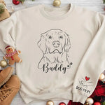 画像をギャラリービューアに読み込む, 愛犬・愛猫の写真＆名前入り｜線画風オリジナルTシャツ・トレーナー・パーカー
