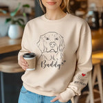 画像をギャラリービューアに読み込む, 愛犬・愛猫の写真＆名前入り｜線画風オリジナルTシャツ・トレーナー・パーカー
