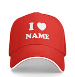 画像をギャラリービューアに読み込む, I LOVE ○○ 名前入り 野球帽♪ オリジナル名入れギフト
