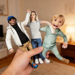 画像をギャラリービューアに読み込む, おもしろぬいぐるみ｜人物・ペット 写真オーダーメイド 全身 ファニー カスタム クッション人形 25cm ギフト 爆笑ギフト
