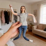 画像をギャラリービューアに読み込む, おもしろぬいぐるみ｜人物・ペット 写真オーダーメイド 全身 ファニー カスタム クッション人形 25cm ギフト 爆笑ギフト
