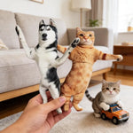 画像をギャラリービューアに読み込む, おもしろぬいぐるみ｜人物・ペット 写真オーダーメイド 全身 ファニー カスタム クッション人形 25cm ギフト 爆笑ギフト
