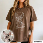 将图片加载到图库查看器，【名入れ】うちの子素描イラストTシャツ｜ペット写真で作るオーダーメイド
