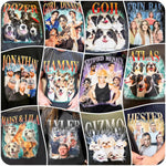 画像をギャラリービューアに読み込む, 【写真・名前カスタム】90年代ヴィンテージ風 ブートレッグTシャツ｜ペット・人物OK｜レトログラフィックT｜誕生日・推し活ギフトに◎
