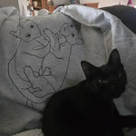 画像をギャラリービューアに読み込む, 愛犬・愛猫の写真＆名前入り｜線画風オリジナルTシャツ・トレーナー・パーカー
