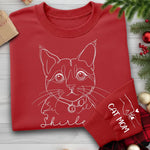 画像をギャラリービューアに読み込む, 愛犬・愛猫の写真＆名前入り｜線画風オリジナルTシャツ・トレーナー・パーカー
