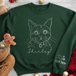 画像をギャラリービューアに読み込む, 愛犬・愛猫の写真＆名前入り｜線画風オリジナルTシャツ・トレーナー・パーカー
