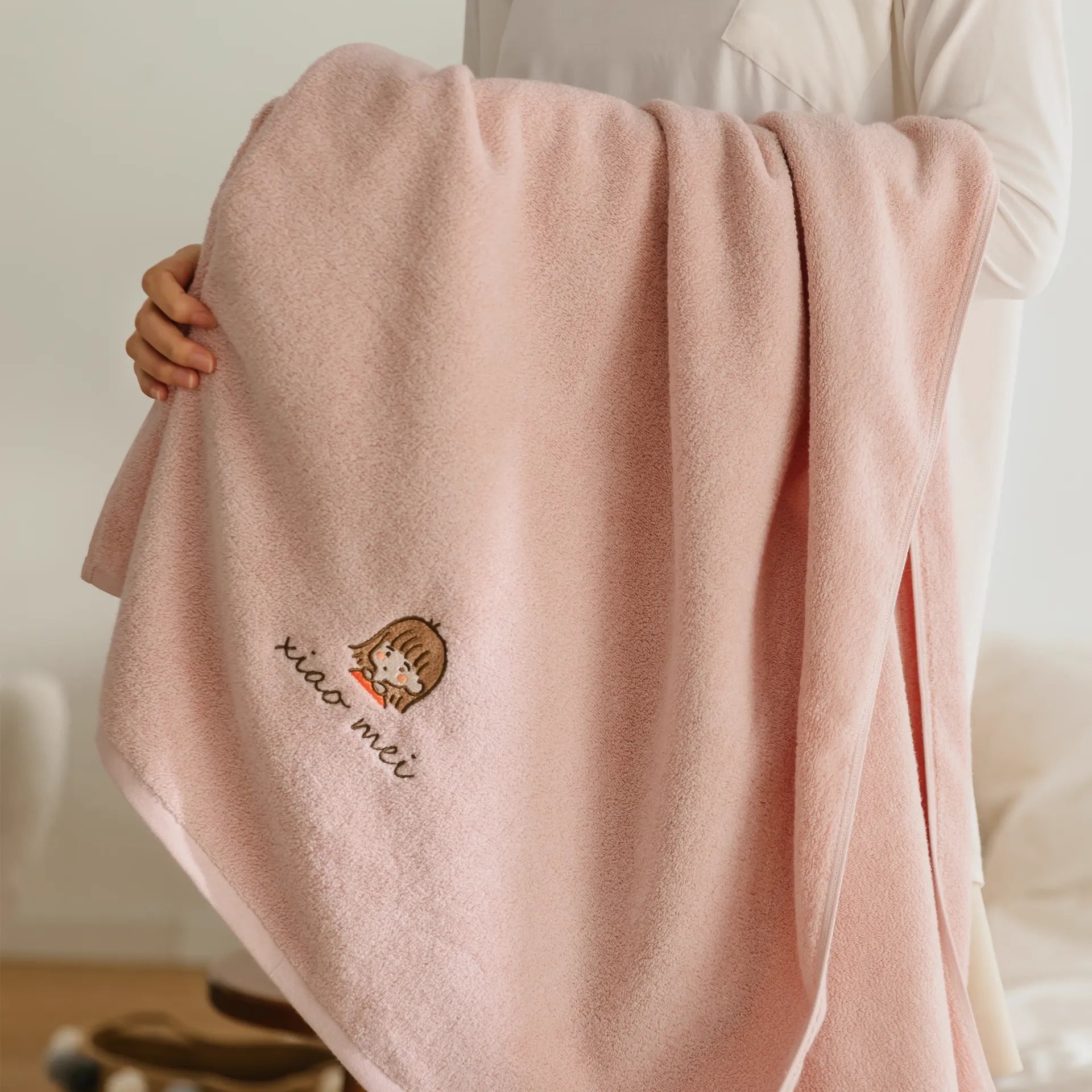 【お名前刺繍入り】オーガニックコットン タオル 刺繍 名入れ 名前入りバスタオル