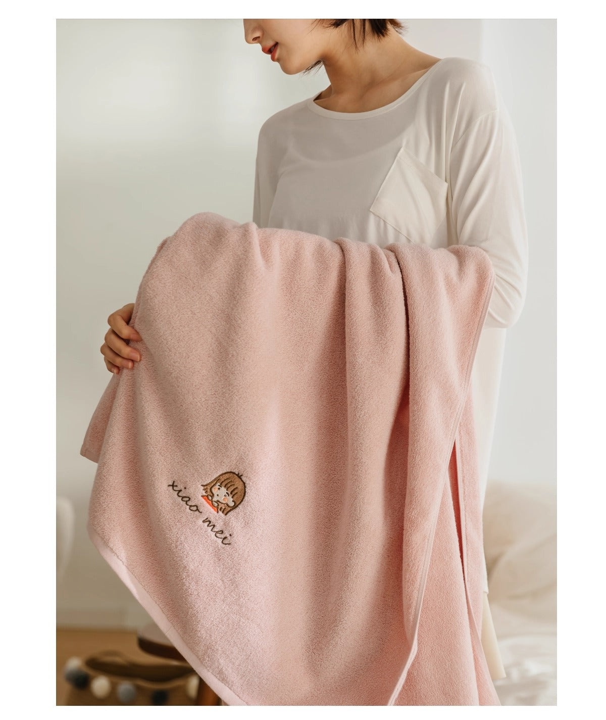 【お名前刺繍入り】オーガニックコットン タオル 刺繍 名入れ 名前入りバスタオル