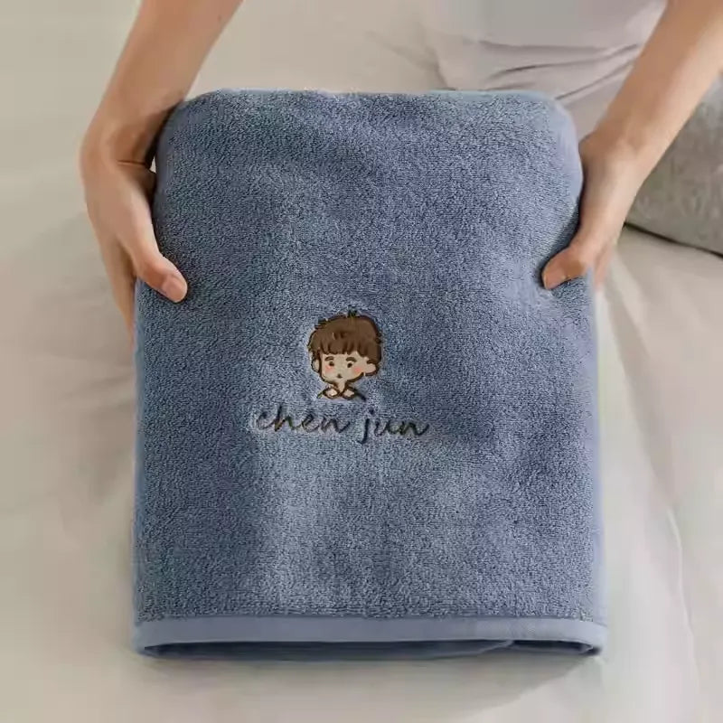 【お名前刺繍入り】オーガニックコットン タオル 刺繍 名入れ 名前入りバスタオル
